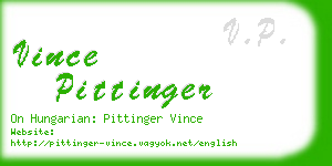vince pittinger business card